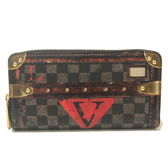 LOUIS VUITTON M63490 Transformed Damier Trompe-l'oeil Zippy Wallet Round Zip...